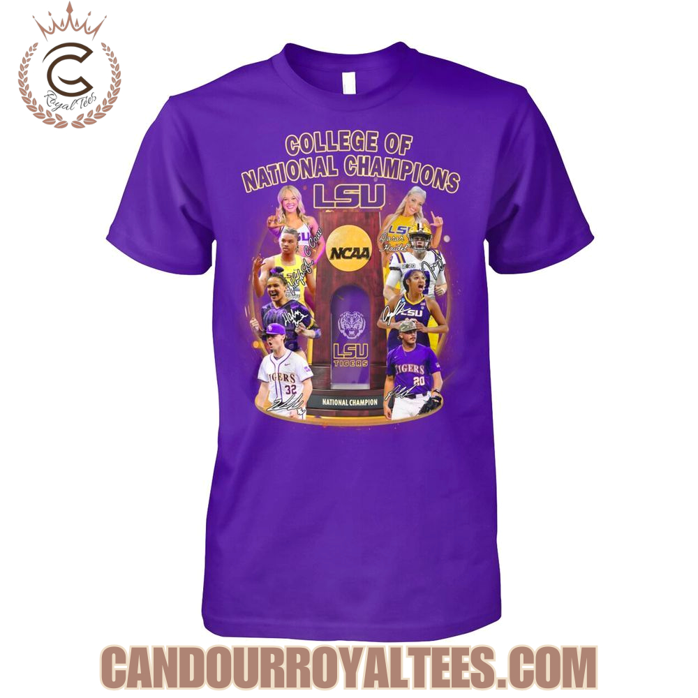 College Of National Champions LSU Tigers T-Shirt College Of National Champions LSU Tigers T-Shirt
