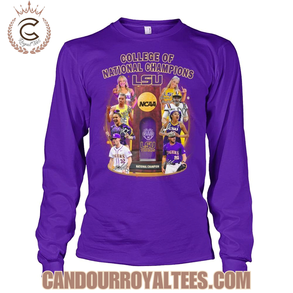 College Of National Champions LSU Tigers T-Shirt College Of National Champions LSU Tigers T-Shirt
