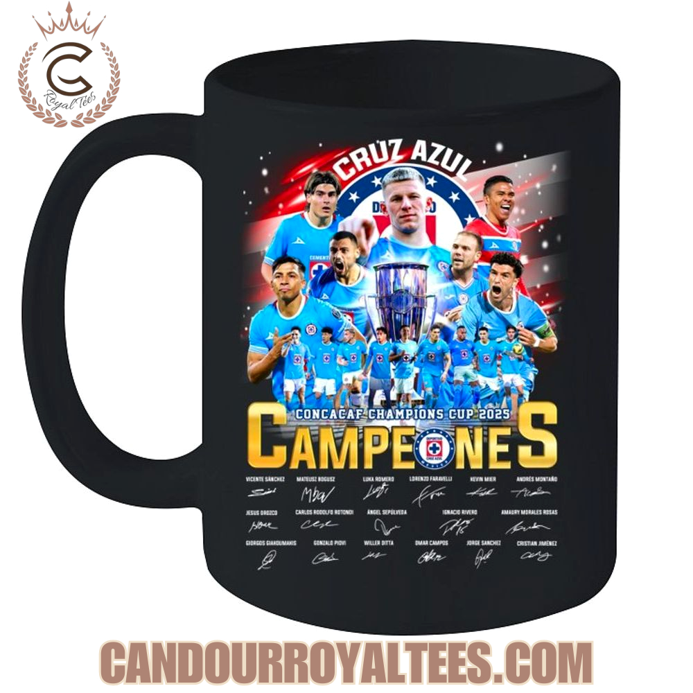 Cruz Azul Concacaf Champions Cup 2025 Campeones T-Shirt Cruz Azul Concacaf Champions Cup 2025 Campeones T-Shirt