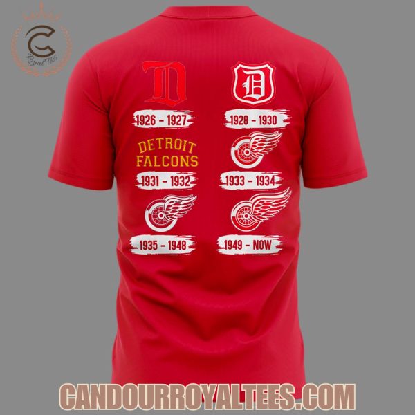 Detroit Red Wings 100th Anniversary Red Tshirt, Hoodie