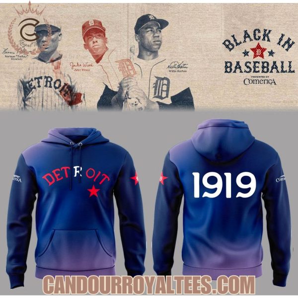 Detroit Stars Black in Baseball 1919 Hoodie