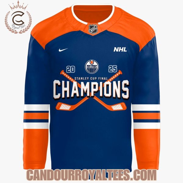Edmonton Oilers 2025 Stanley Cup Final Champions Hockey Jersey