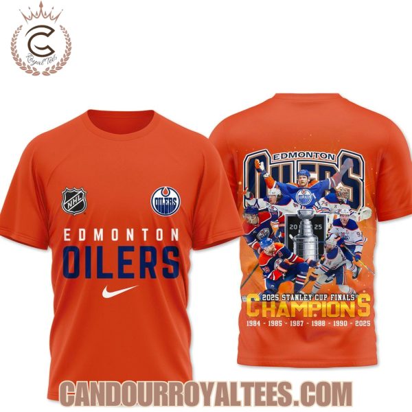 Edmonton Oilers 2025 Stanley Cup Finals Champions Orange T-Shirt, Hoodie