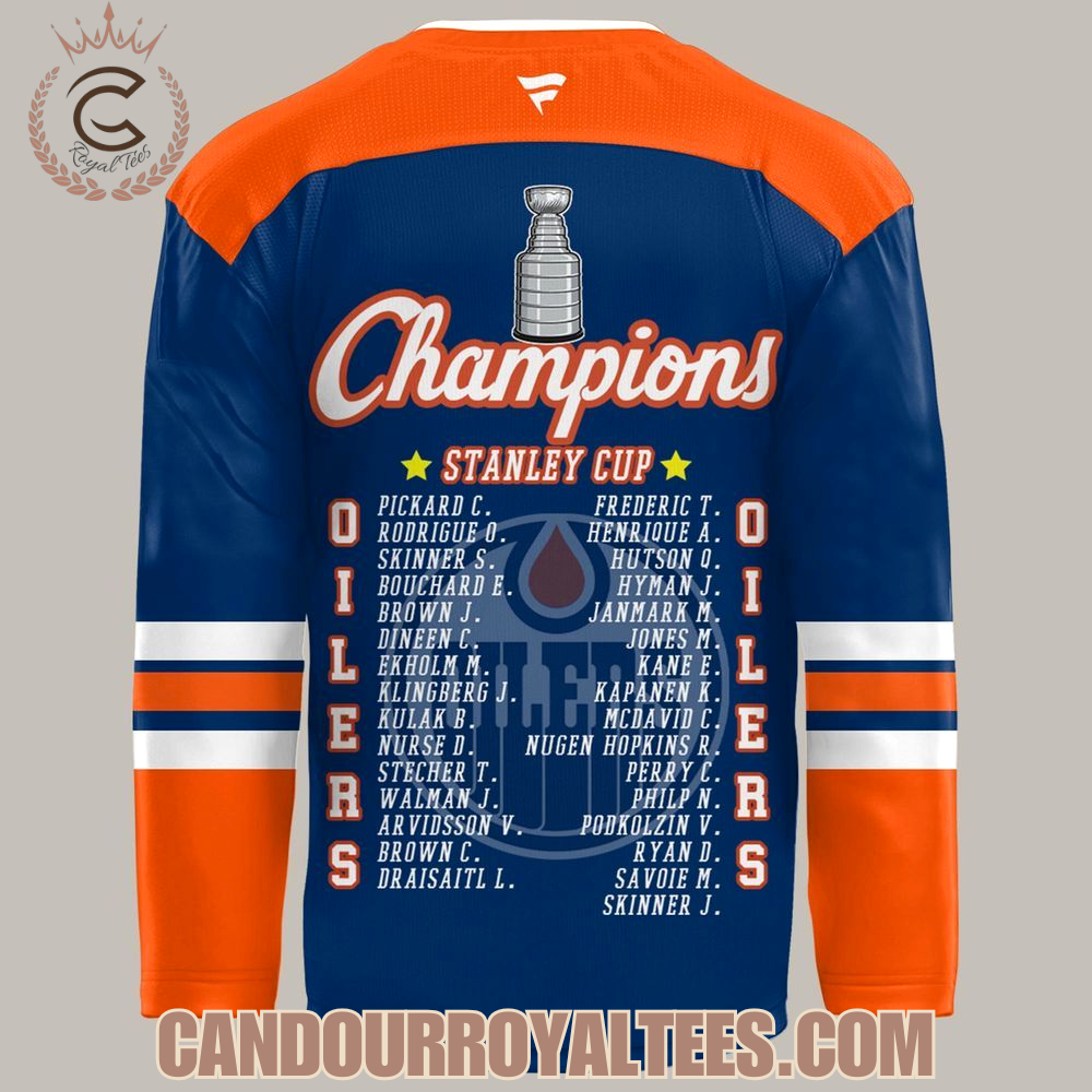 Edmonton Oilers Champion NHL Stanley Cup 2025 Jersey Edmonton Oilers Champion NHL Stanley Cup 2025 Jersey