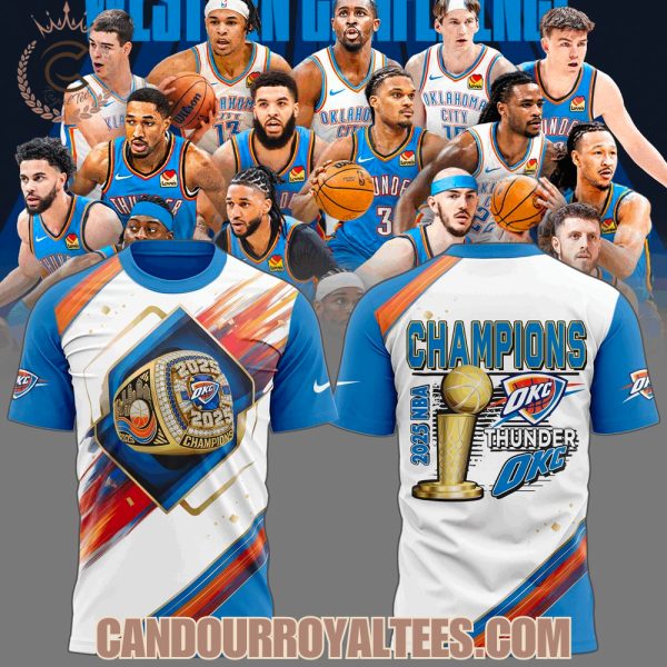 Exclusive Versio OKC Thunder NBA Champions 2025 Tshirt, Cap