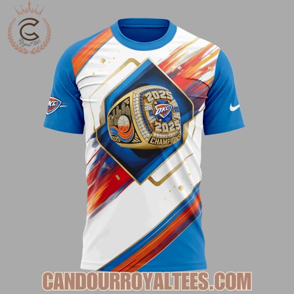 Exclusive Versio OKC Thunder NBA Champions 2025 Tshirt, Cap