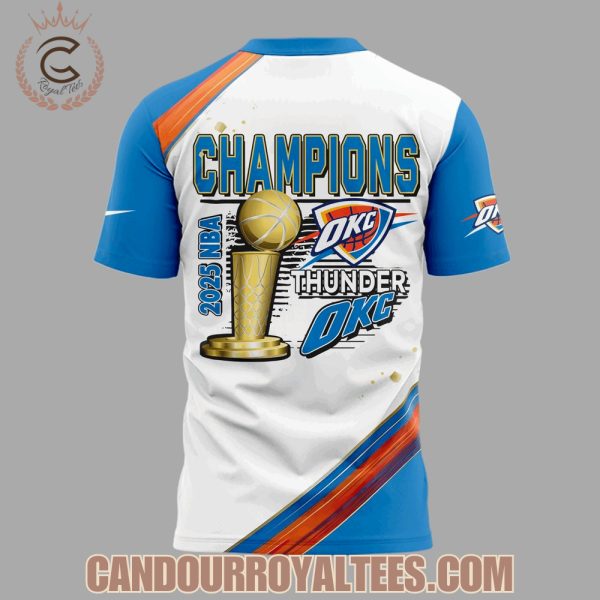 Exclusive Versio OKC Thunder NBA Champions 2025 Tshirt, Cap