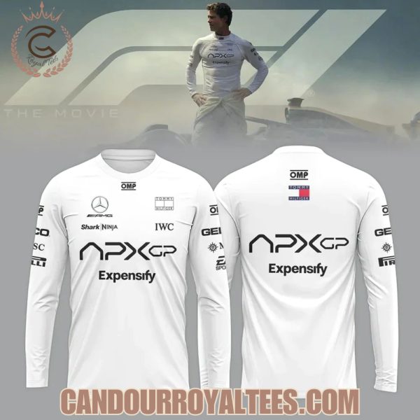 F1 The Movie 2025 APXGP Brad Pitt Long Sleeve Shirt