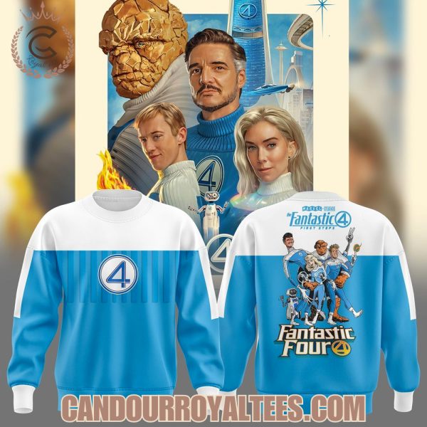 Fantastic Four Blue and White 2025 Tshirt, Hoodie