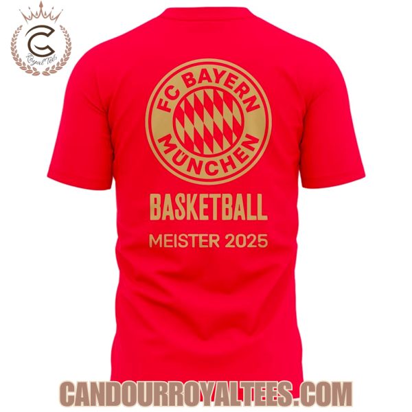 FC Bayern Munchen Basketball Meister 2025 Red Tshirt, Hoodie