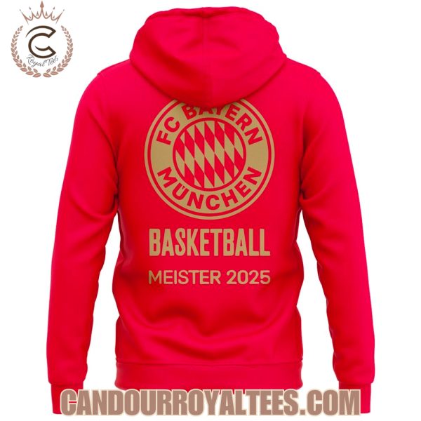 FC Bayern Munchen Basketball Meister 2025 Red Tshirt, Hoodie