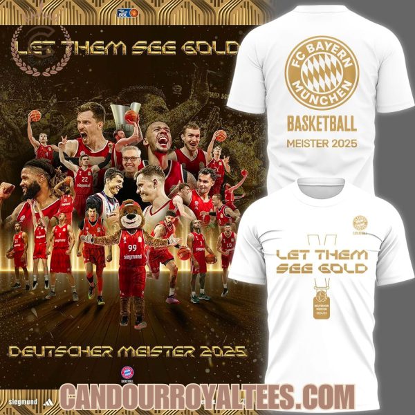 FC Bayern Munchen Basketball Meister 2025 White Tshirt, Hoodie