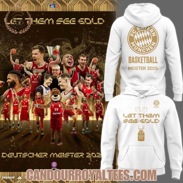 FC Bayern Munchen Basketball Meister 2025 White Tshirt, Hoodie