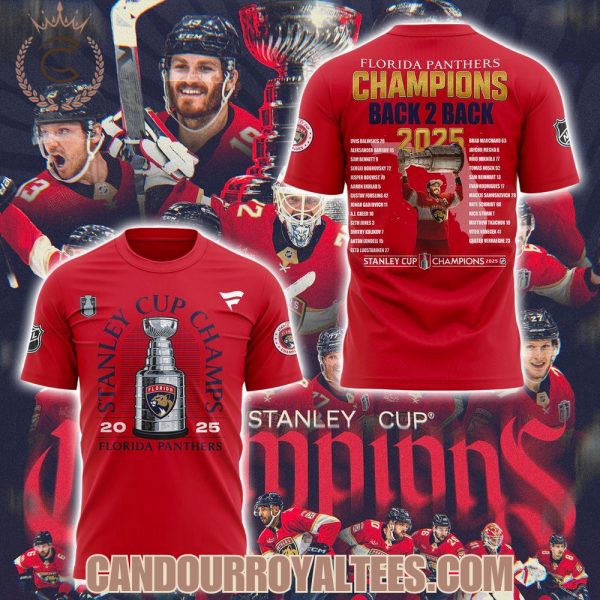 Florida Panthers Champions Back 2 Back 2025 Stanley Cup Tshhirt, Hoodie, Cap