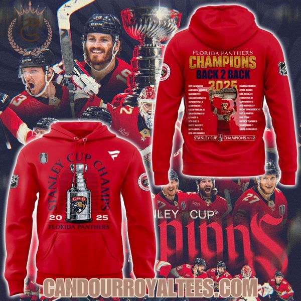 Florida Panthers Champions Back 2 Back 2025 Stanley Cup Tshhirt, Hoodie, Cap