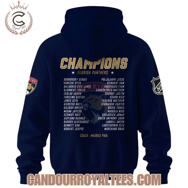 Florida Panthers Champions National Hockey League 2025 Season Hoodie
