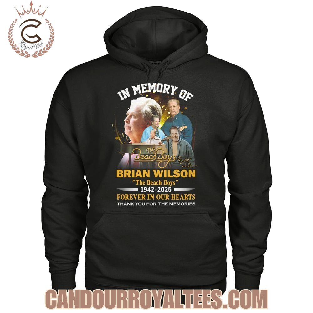 In Memory Of The Beach Boys Brian Wilson 1942-2025 Forerer In Our Hearts T-Shirt In Memory Of The Beach Boys Brian Wilson 1942-2025 Forerer In Our Hearts T-Shirt
