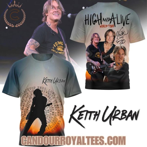 Keith Urban High And Alive World Tour 2025 Tshirt, Hoodie