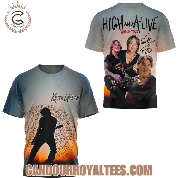 Keith Urban High And Alive World Tour 2025 Tshirt, Hoodie