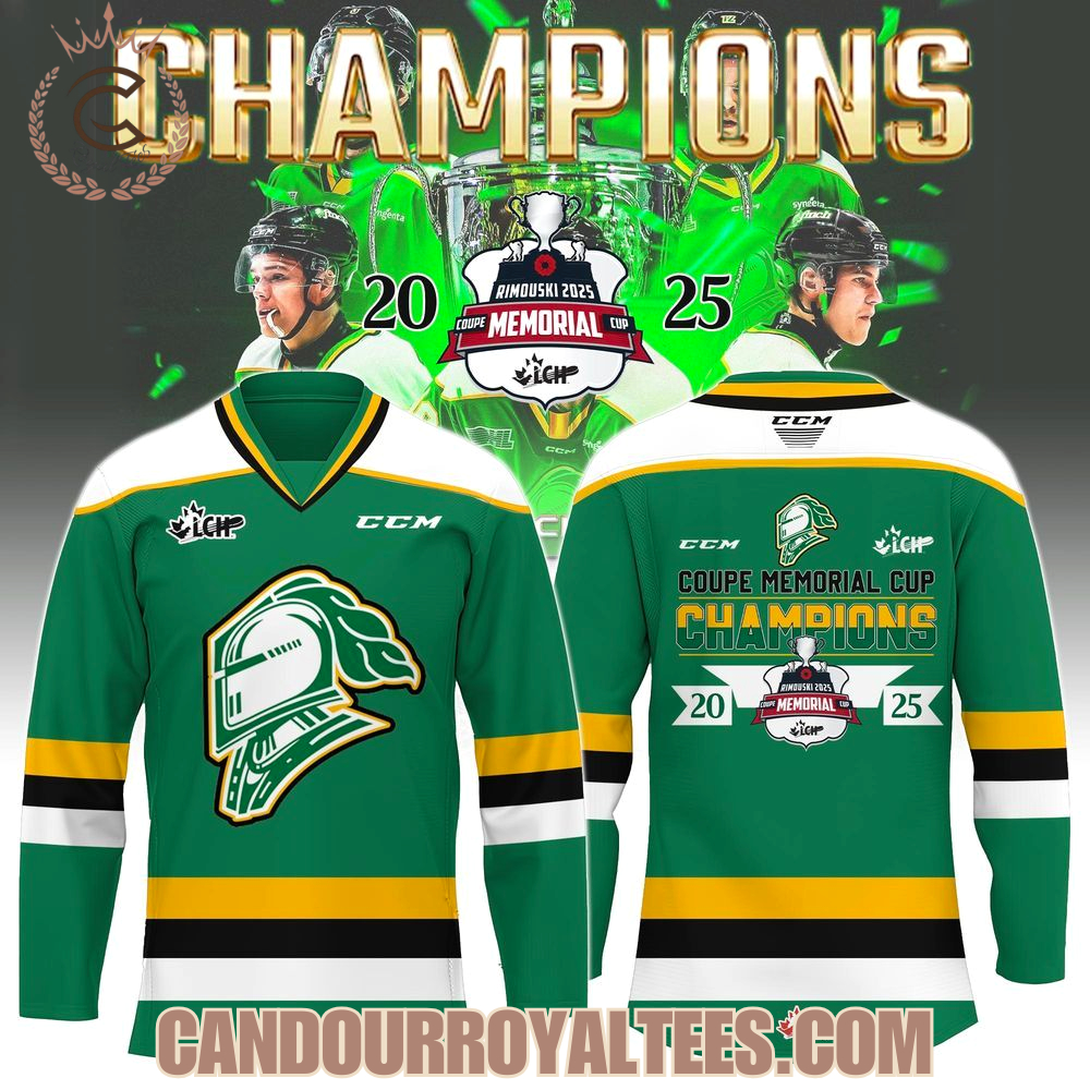 London Knights Coupe Memorial Cup Champions 2025 Hockey Jersey London Knights Coupe Memorial Cup Champions 2025 Hockey Jersey