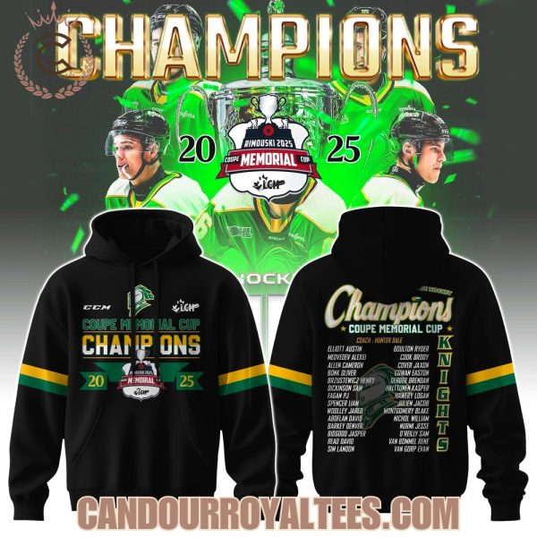 London Knights Coupe Memorial Cup Champions 2025 Tshirt, Hoodie, Cap