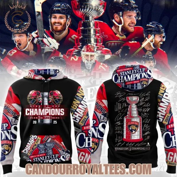 lorida Panthers Back-To Back Champions 2025 Hoodie, Cap