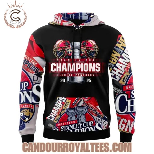 lorida Panthers Back-To Back Champions 2025 Hoodie, Cap