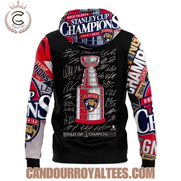 lorida Panthers Back-To Back Champions 2025 Hoodie, Cap