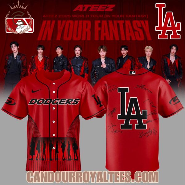 Los Angeles Dodgers ATEEZ World Tour Signature Red Jersey