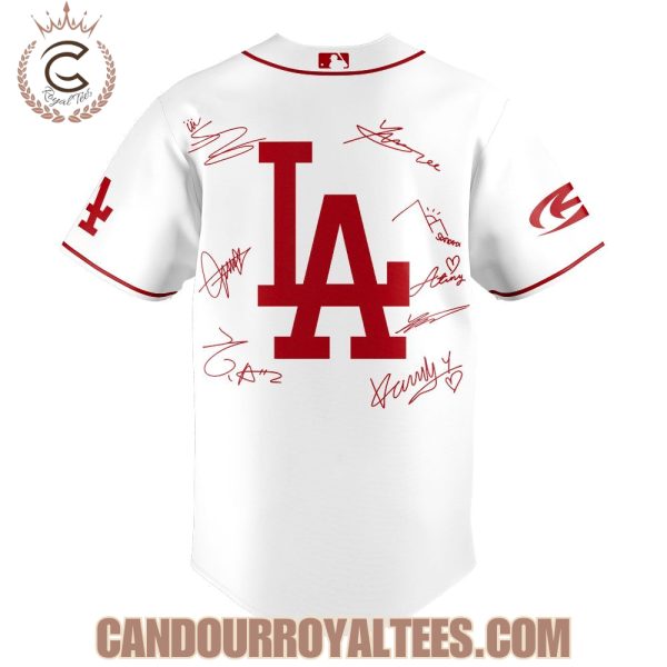 Los Angeles Dodgers ATEEZ World Tour Signature White Jersey