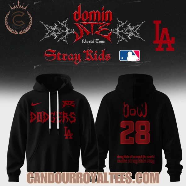 Los Angeles Dodgers x Stray Kids Dominate World Tour 2025 Hoodie