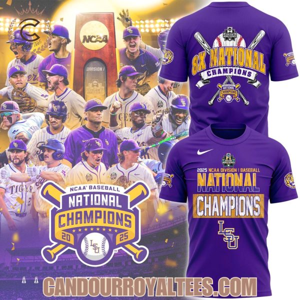 LSU Tigers 8x National Champions Tshirt, Hoodie, Cap
