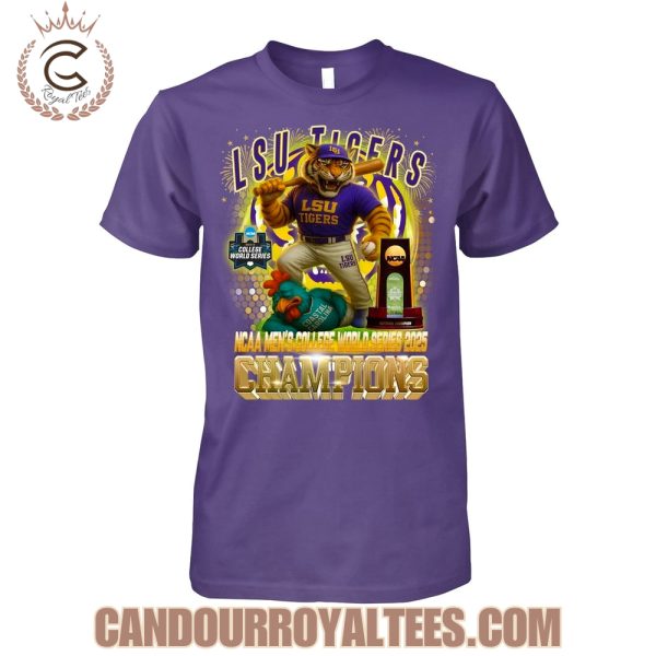 LSU Tigers NCAA Men’s College Series 2025 Champions Mascot T-Shirt