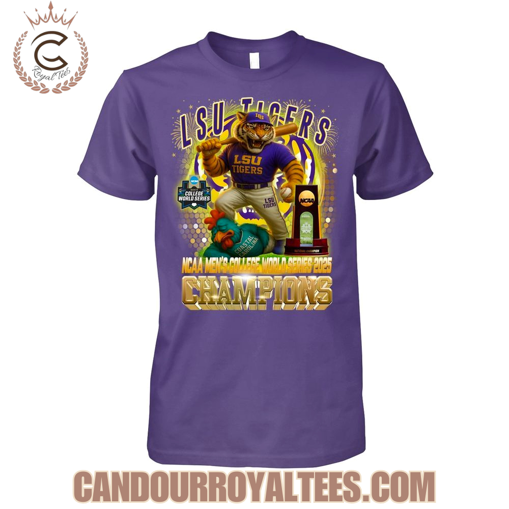 LSU Tigers NCAA Men's College Series 2025 Champions Mascot T-Shirt LSU Tigers NCAA Men's College Series 2025 Champions Mascot T-Shirt