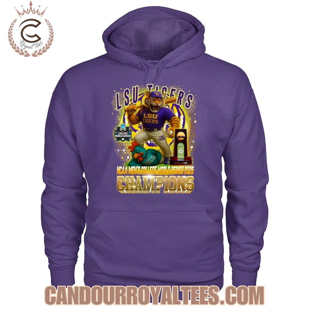 LSU Tigers NCAA Men's College Series 2025 Champions Mascot T-Shirt LSU Tigers NCAA Men's College Series 2025 Champions Mascot T-Shirt