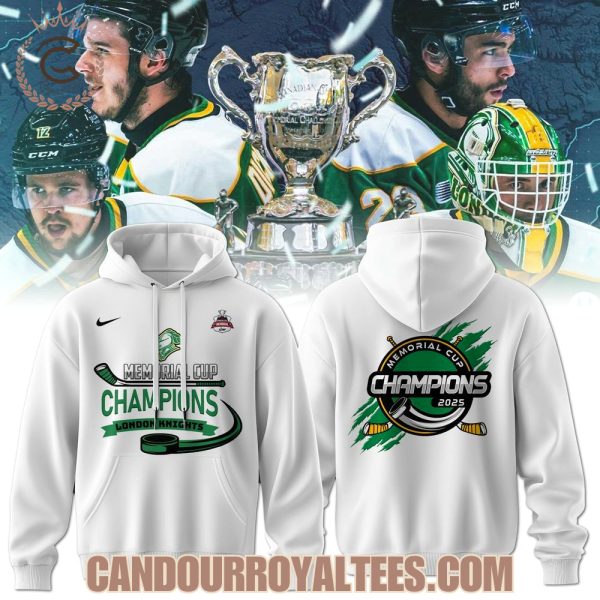 Memorial Cup Champions Champions 2025 London Knights White Tshirt, Hoodie