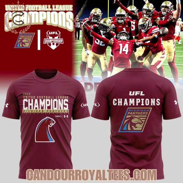 Michigan Panthers 2025 United Football League Champions Tshirt, Hoodie, Cap