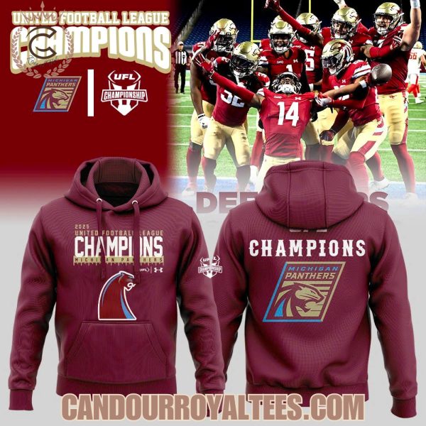 Michigan Panthers 2025 United Football League Champions Tshirt, Hoodie, Cap