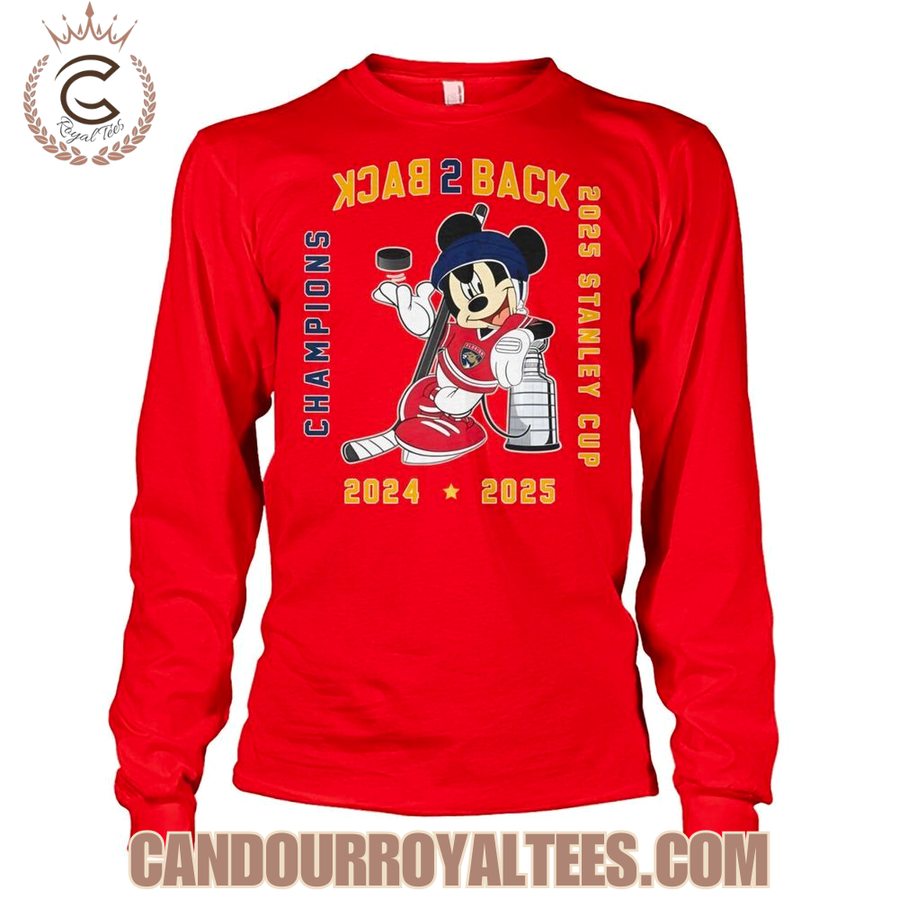 Mickey x Florida Panthers Back To Back 2025 Stanley Cup Champions T-Shirt Mickey x Florida Panthers Back To Back 2025 Stanley Cup Champions T-Shirt