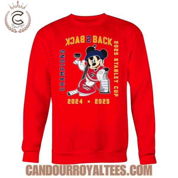 Mickey x Florida Panthers Back To Back 2025 Stanley Cup Champions T-Shirt