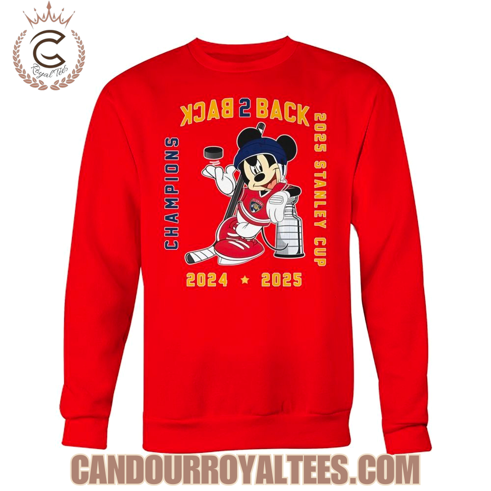 Mickey x Florida Panthers Back To Back 2025 Stanley Cup Champions T-Shirt Mickey x Florida Panthers Back To Back 2025 Stanley Cup Champions T-Shirt