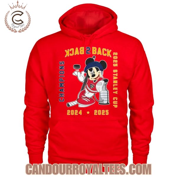 Mickey x Florida Panthers Back To Back 2025 Stanley Cup Champions T-Shirt
