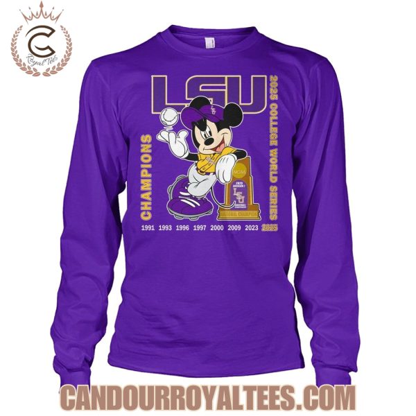 Mickey x LSU Tigers 2025 College World Series Champions T-Shirt