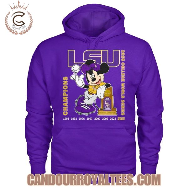 Mickey x LSU Tigers 2025 College World Series Champions T-Shirt