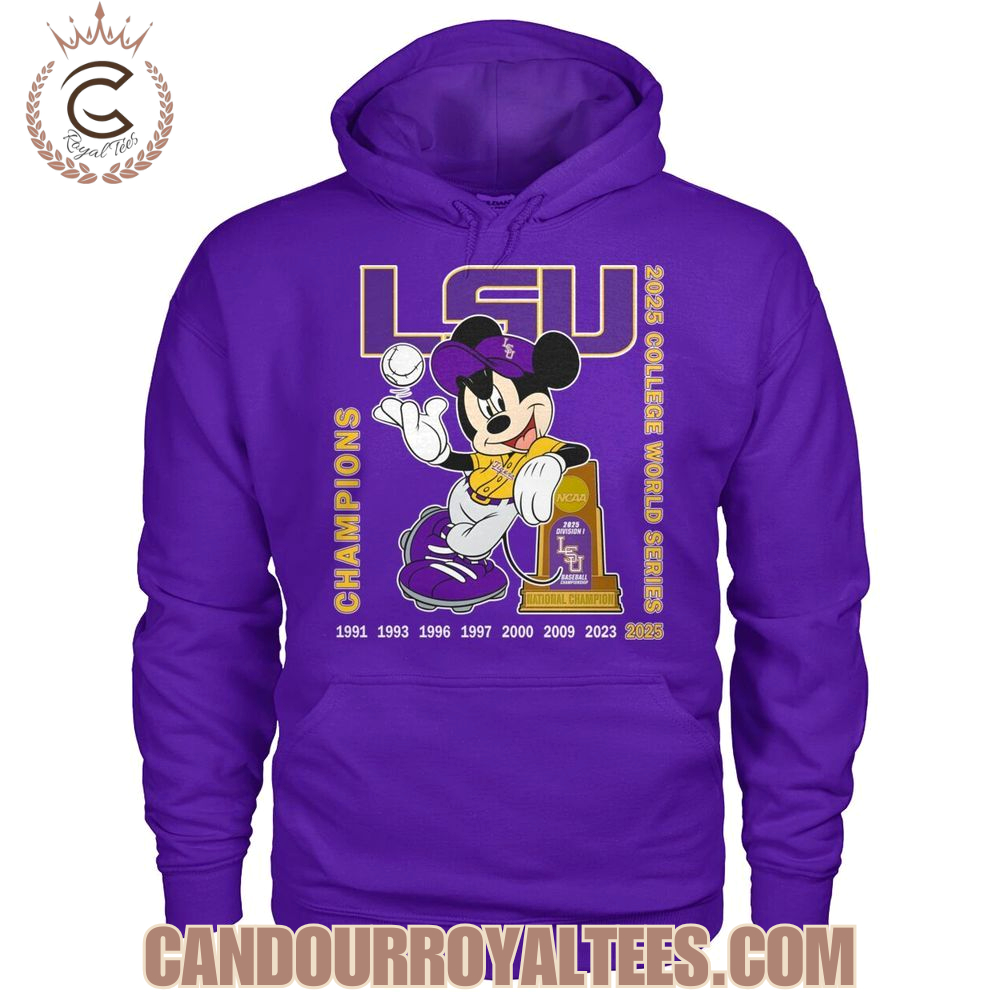 Mickey x LSU Tigers 2025 College World Series Champions T-Shirt Mickey x LSU Tigers 2025 College World Series Champions T-Shirt