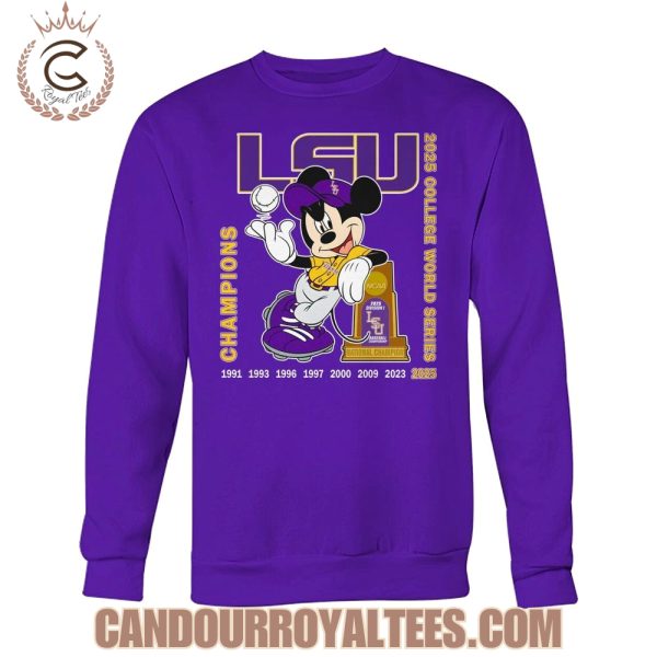 Mickey x LSU Tigers 2025 College World Series Champions T-Shirt
