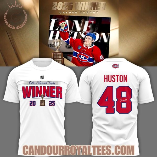 Montreal Canadiens 2025 Calder Memorial Trophy Winner White T-Shirt, Hoodie
