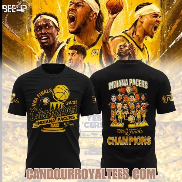 NBA Finals ’24-’25 Champions Indiana Pacers Black Tshirt, Hoodie