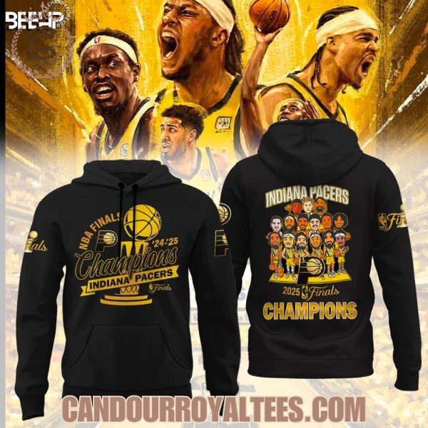 NBA Finals ’24-’25 Champions Indiana Pacers Black Tshirt, Hoodie