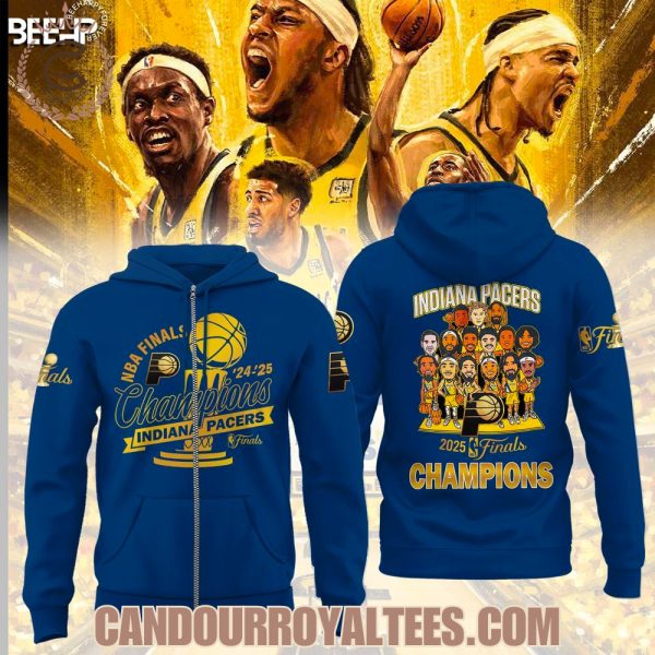 NBA Finals ’24-’25 Champions Indiana Pacers Blue Tshirt, Hoodie